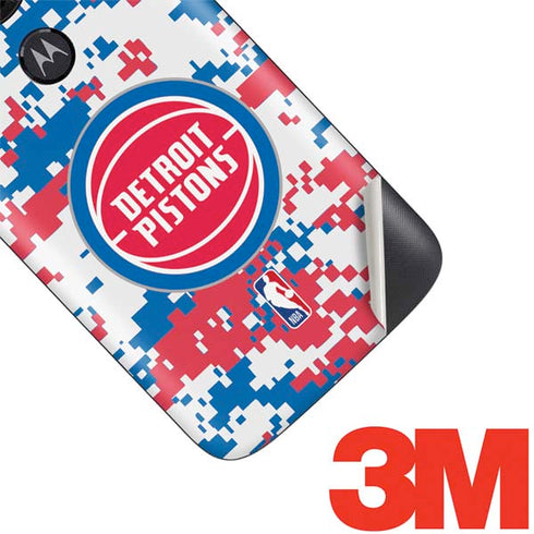 NBA Detroit Pistons Digi Camo Moto E5 Play Skin